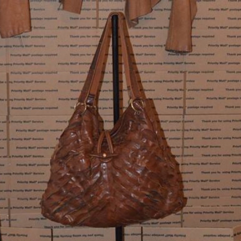 Brown leather bag